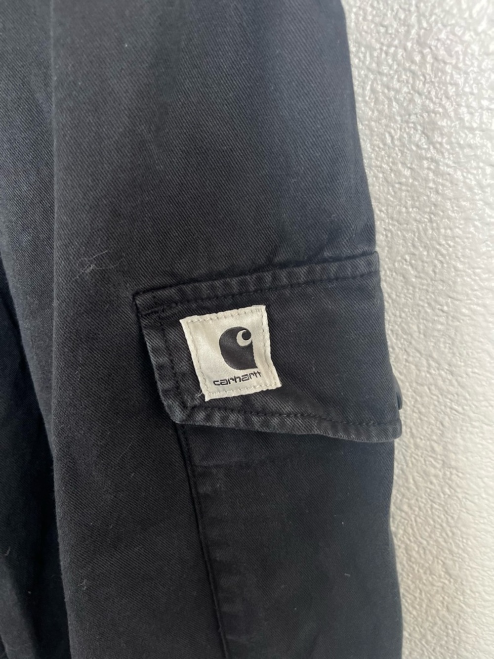 Carhartt WIP Collins Black High-Waist Baggy Cargo Pants Casual Streetwear 27 - Picture 9 of 12